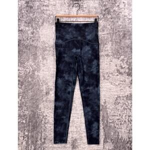 SPANX Booty Boost Leggings Medium Womens Shadow Gray Tie Dye
